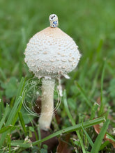 Load image into Gallery viewer, #2 Drobny &amp; Mini House, the Ceramic Pixie Owl - Blue Chinaware Inspired ("Tiny" in Czech)
