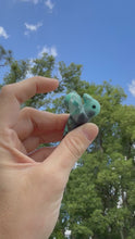 Load and play video in Gallery viewer, Turquoise Crow Friend- Resin Art Crow (please limit to 2 or 3)
